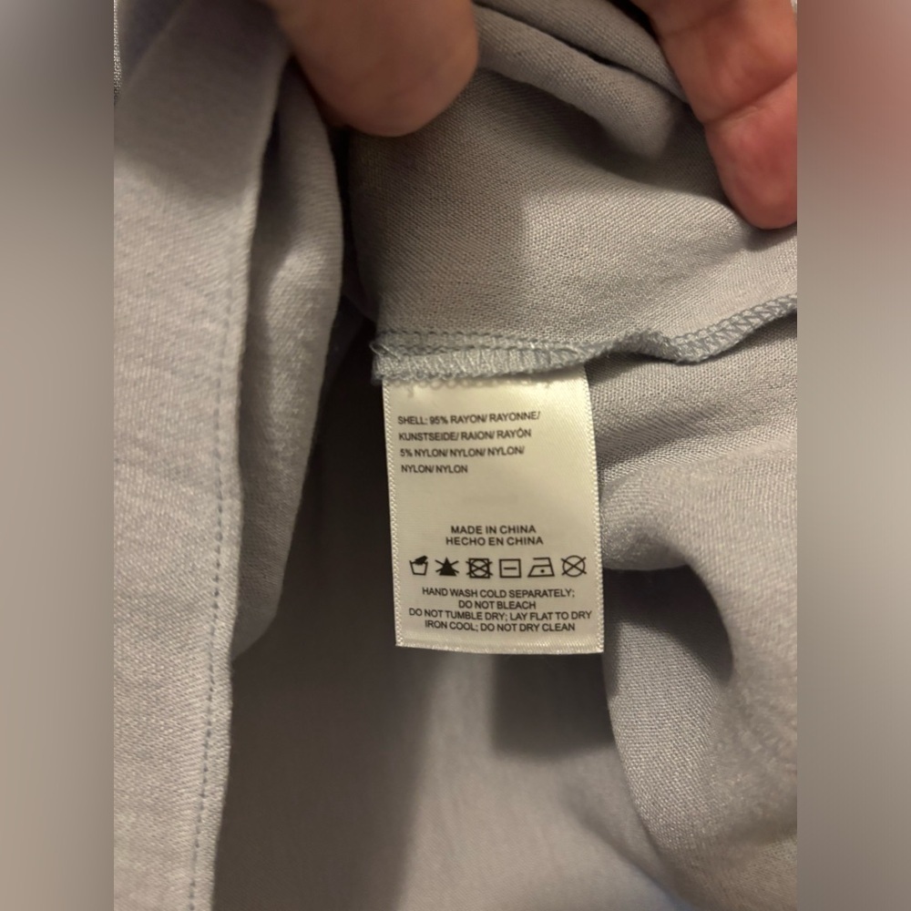 NWT XL Anthropologie Maeve Aden Off the shoulder top hazy blue Easy Vacay Cruise - Picture 6 of 7